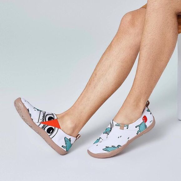 UIN Men's Loafers Painted Shoes Slip On Canvas Walking Shoes (crocodile)NewNoBox - Picture 7 of 8